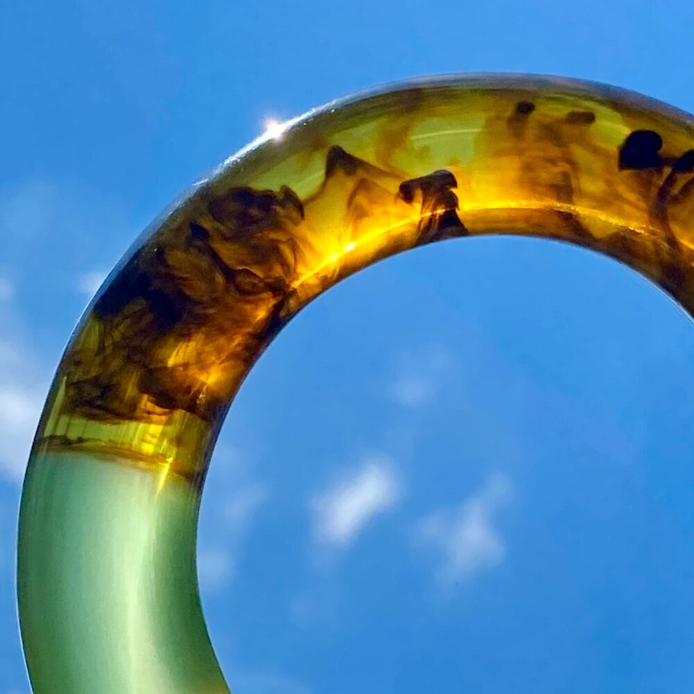 Chic Two-Toned Oversized Bangle Bracelet